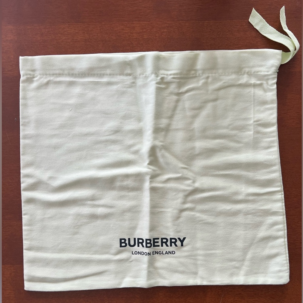 Green Burberry dust bag